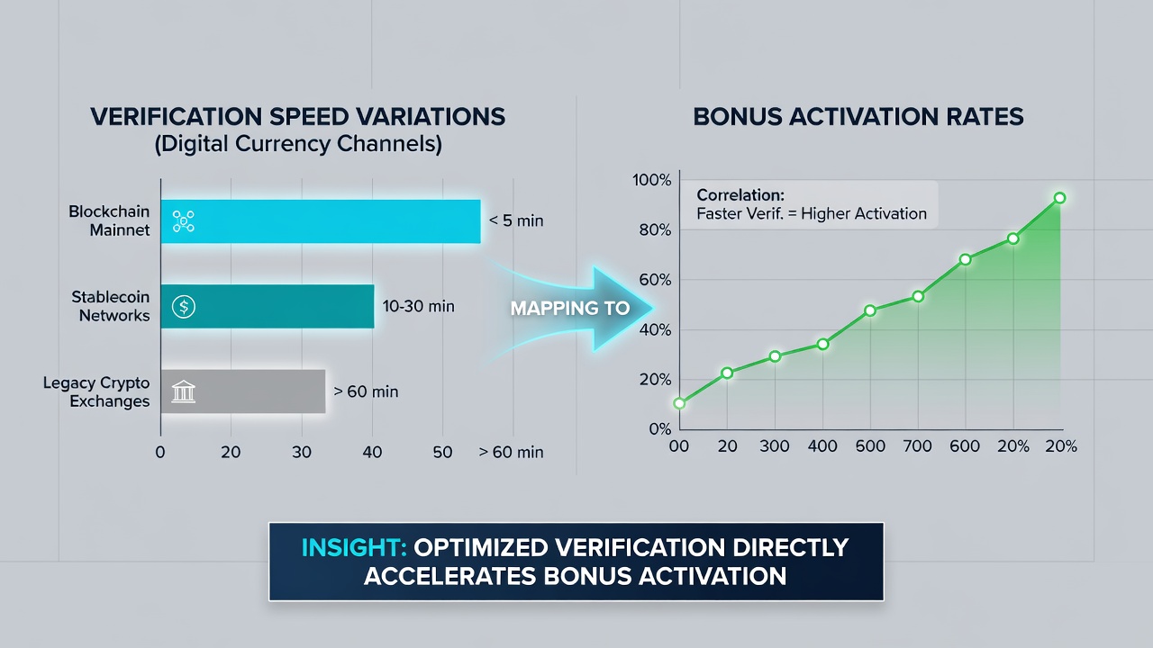 Chart illustrating activation rate percentages by cryptocurrency channel in handheld live dealer applications